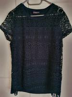 T-Shirt mit Spitze dunkelblau blau navy Gr. M Yessica Niedersachsen - Großheide Vorschau