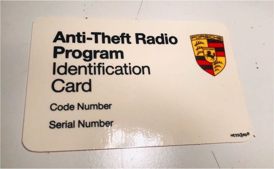 Porsche Autoradio Code Card Bremen Sqr Symphony RDS in Ismaning