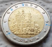 2 Euro-Münze 2012 F Bayern Deutschland Schloss Neuschwanstein Baden-Württemberg - Markdorf Vorschau