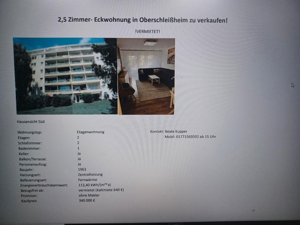 Verkaufe 2,5 Zimmerwohnung in Oberschleißheim in Oberschleißheim