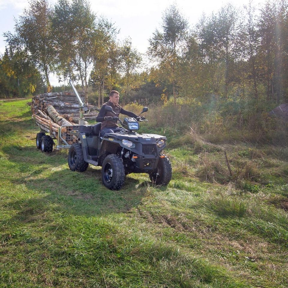 Rückewagen Anhänger Quad Rückanhänger ATV Holzanhänger Holzwagen in Sachsen  - Görlitz, Gebrauchte Auto-Anhänger kaufen