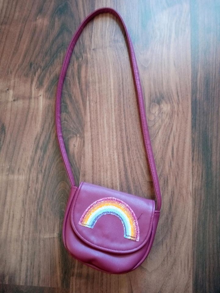 Regenbogen Mädchen Handtasche weinrot in Greiz