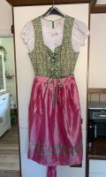 Neu Damen Dirndl 3 teilig Kleid Bluse Schürze grün rosa Gr. 42 Nordrhein-Westfalen - Bad Laasphe Vorschau