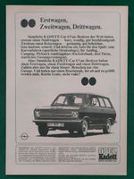 Opel Kadett Car A Van Reklame 1966 Niedersachsen - Danndorf Vorschau
