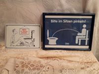 Schild Blechschild bitte im Sitzen pinkeln Bild mit Bilderrahmen Friedrichshain-Kreuzberg - Friedrichshain Vorschau