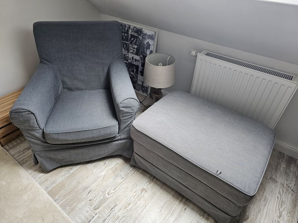 Ikea Ektorp Sofa + Sessel + Hocker in Neumünster