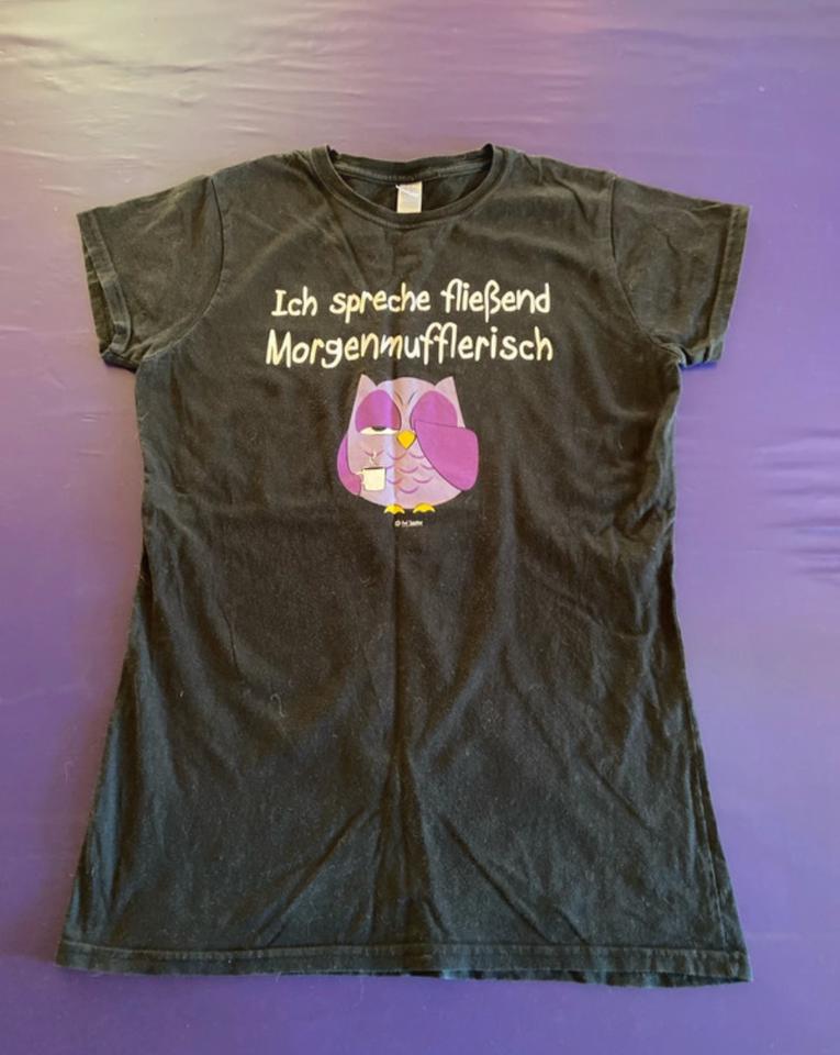 Shirt T-Shirt mit Spruch und Eule morgenmufflerisch Gr.M in Wattenheim