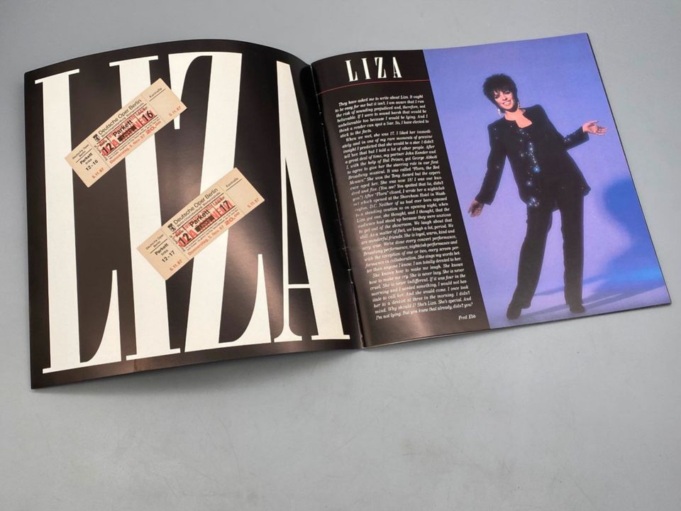 LIZA MINELLI IN CONCERT 1987 BERLIN FOTO BILD MAGAZIN BIOGRAFIE R in Berlin