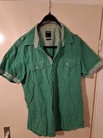 Herrenhemd ( kurzarm ) in grün kariert. Größe L Slim Fit Berlin - Tempelhof Vorschau