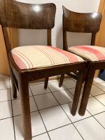 2 Stühle, Holz braun, Sitzfläche orange/beige Nordrhein-Westfalen - Bottrop Vorschau