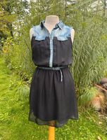 Tally Weijl Kleid Sommer Schwarz mit Jeans Details Gr 36 S cool Bayern - Germering Vorschau