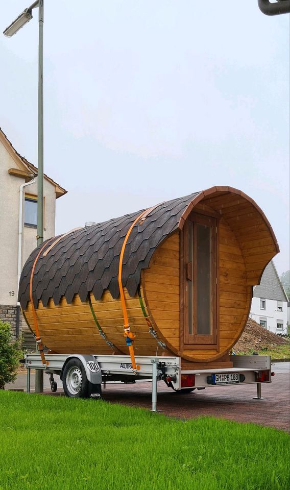 Sauna Fasssauna mobile Fasssauna mieten leihen in Gummersbach