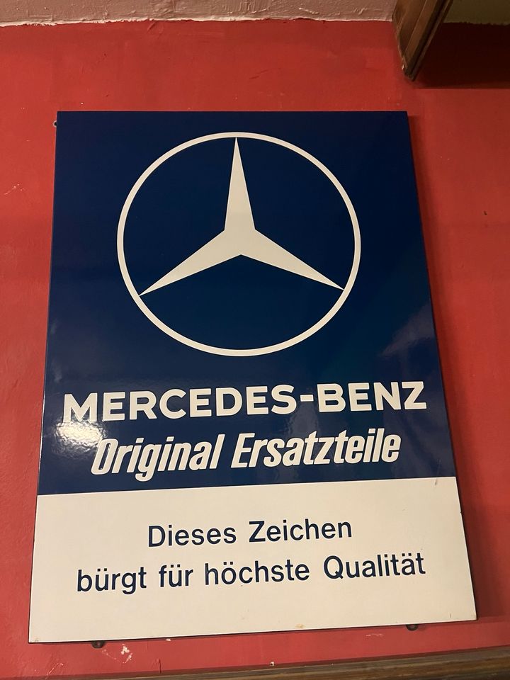 Mercedes Werkstattschild- Emailliertes Schild -1965-1975 in Duisburg