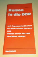 Broschüre  "Reisen in die DDR" Altona - Hamburg Groß Flottbek Vorschau