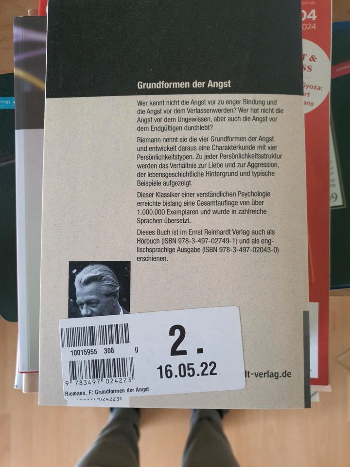 Buch Grundformen der Angst Fritz Riemann 47. Auflage in Schmallenberg