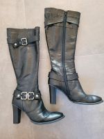 Damenstiefel - Lederstiefel, schwarz Gr. 39 - ECHTLEDER Bayern - Aldersbach Vorschau