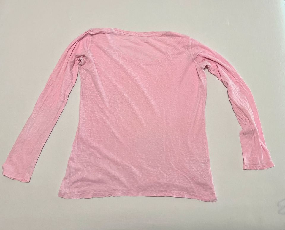 Leichtes Langarm-Baumwollshirt pink Gr. 44 zu verschenken in Hamburg