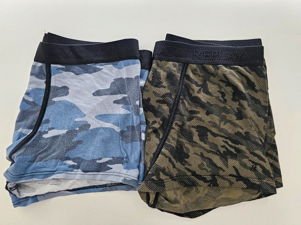 REPLAY - BOXER SHORTS DUO - 2 STÜCK - CAMOUFLAGE - 2XL - TOP in Duisburg