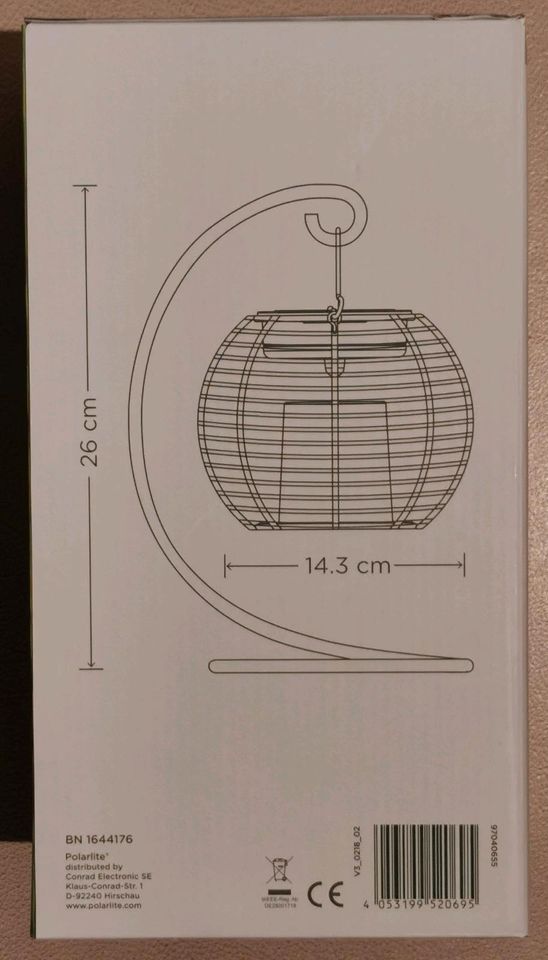 Polarlite LED-Kerzenlaterne Mega, 3 Stück, Solar, NEU in Schellerten