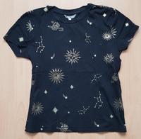 Gr XS Shirt T-Shirt schwarz gold Sternzeichen Sonne Sterne Berlin - Marzahn Vorschau