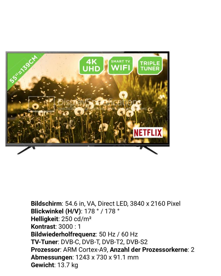 Smart TV Ok. 55650u-TIB in Ludwigsfelde