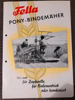 FELLA Pony Bindemäher - Prospekt Deutz Schlüter Eicher 1956 Stuttgart - Stuttgart-Süd Vorschau