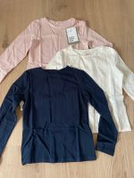 H&M 110 116 | Set 3 langarmshirts marineblau weiß rosa neu Hessen - Hainburg Vorschau