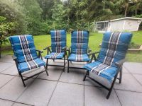 Gartenstühle mit Auflagen, 4 Stück, Teakholz, grau lackiert Aachen - Aachen-Brand Vorschau