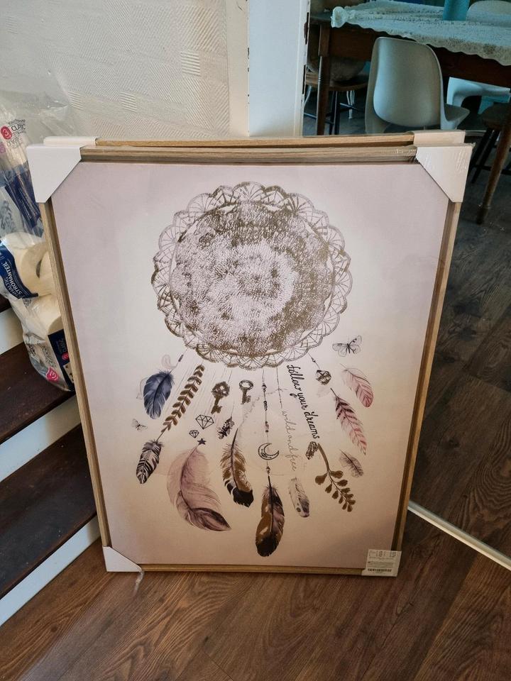 WANDBILD KUNSTDRUCK DEKORATION TRAUMFÄNGER VINTAGE LEINWAND in Saarlouis