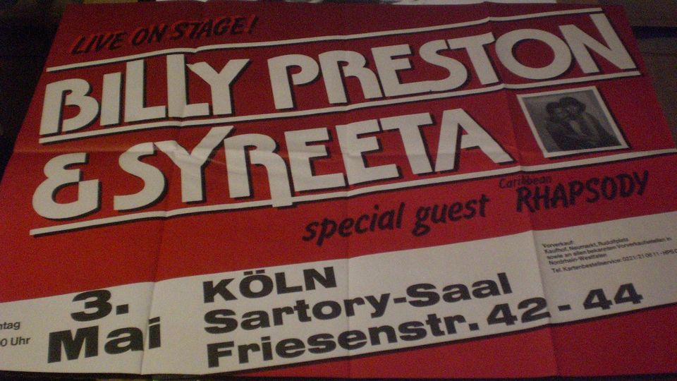 Billy Preston - Köln 1982 Konzertplakat Tourposter in Hemer