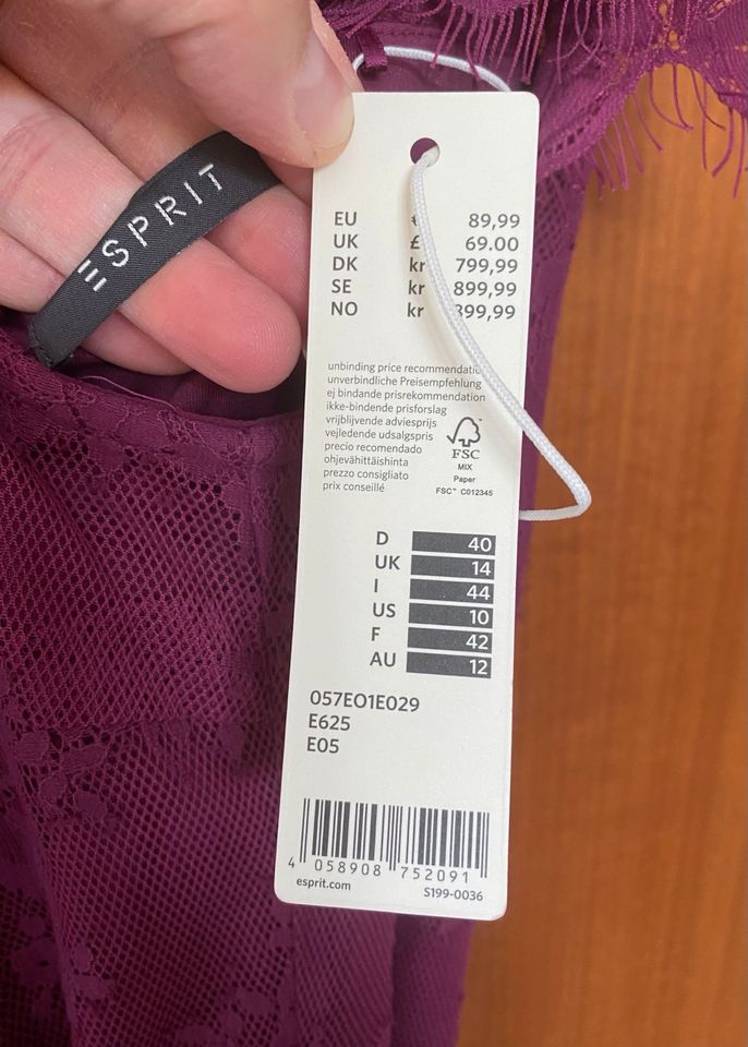 Festliches Kleid von Esprit Größe 40 NEU mit Etikett in Gießen