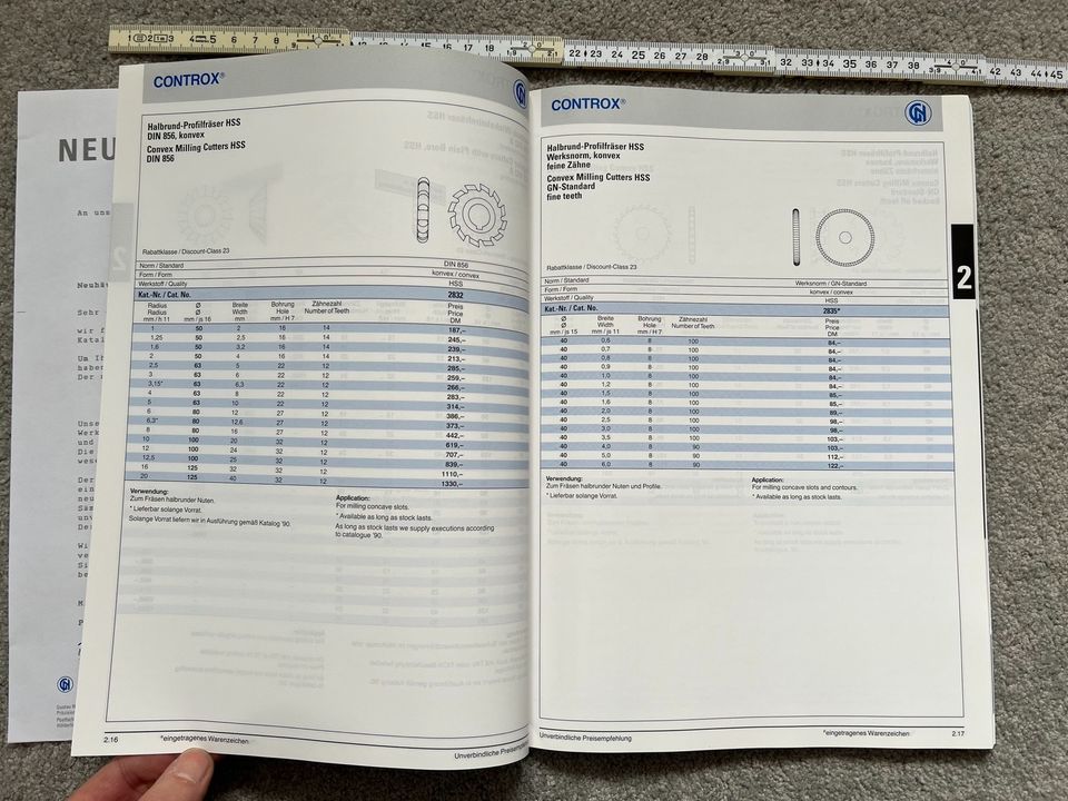 Katalog '93 Neuhäuser CONTROX-Präzisionswerkzeuge in Bremen