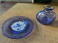 Glas Schale und Vase in blau Nordrhein-Westfalen - Herford Vorschau