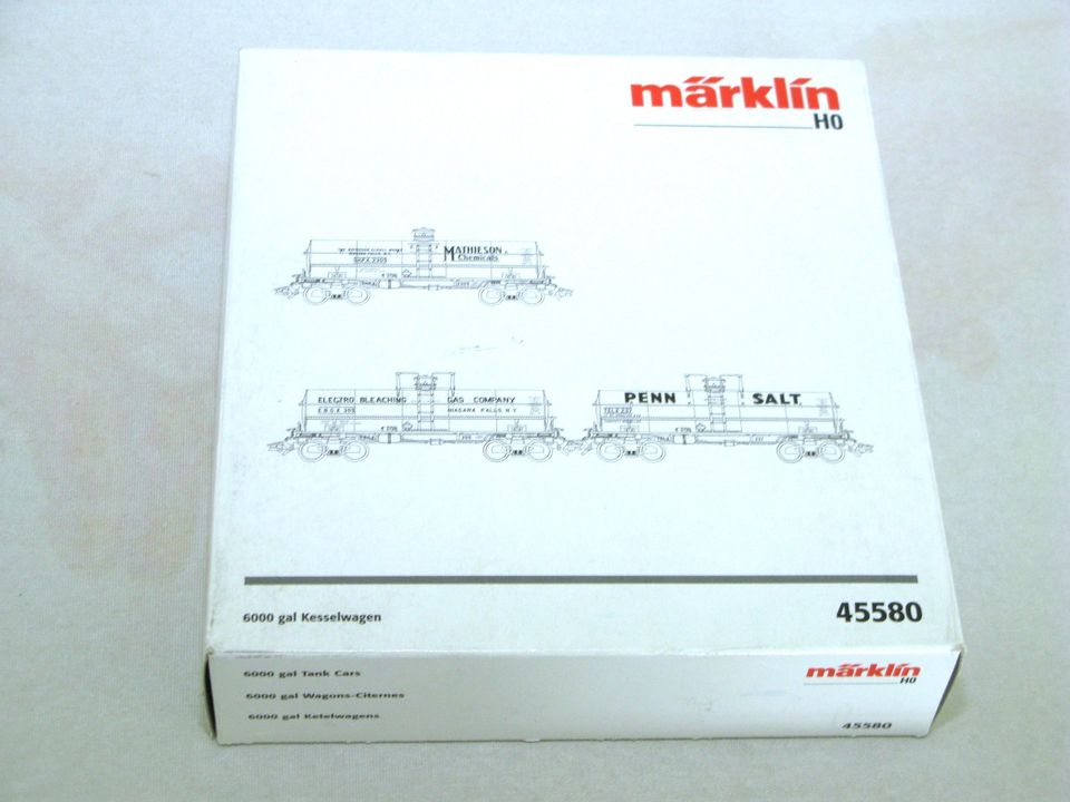 Märklin HO 45580 US Wagen-Set mit 3 Kessel /Tankwagen -neuwertig in Leingarten