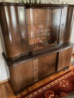 Vintage Buffet Schrank 2-teilig mit Vitrine und Barfach Bayern - Niedernberg Vorschau