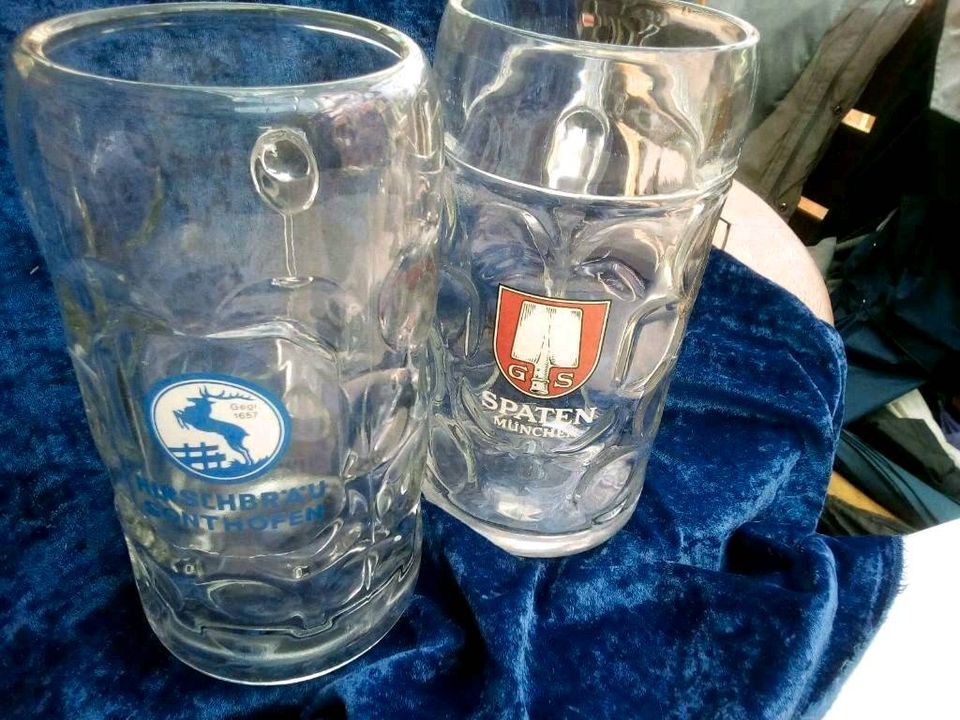 Bierhumpen , Bierkrüge, Steingut u.Glas in Roxel