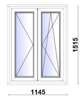 Kunststofffenster 2-flügelig, mit bewegl. Pfosten 1145x1515 mm Baden-Württemberg - Pforzheim Vorschau