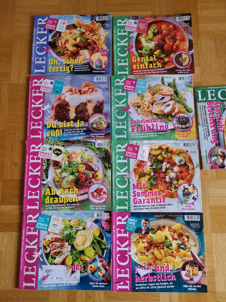 9x Lecker Kochzeitschriften Konvolut Jahrgang 2019 in Dautphetal