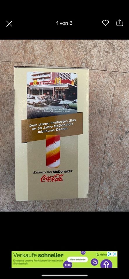 McDonald’s limitiertes Glas zum 50 Jahre Jubiläum neu! in Bühl