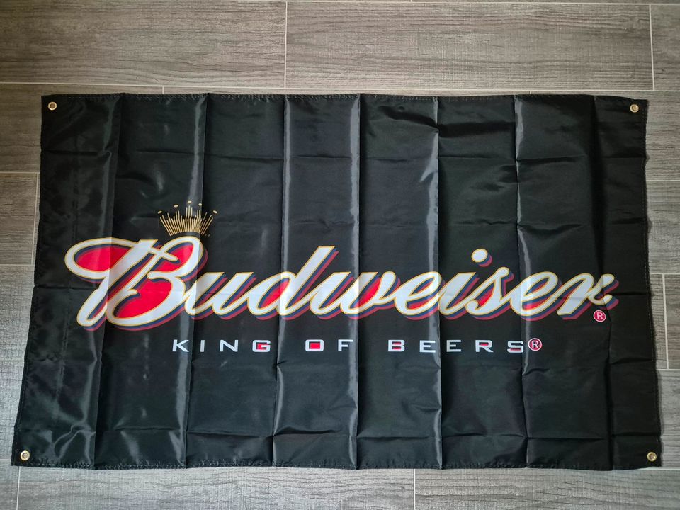 Budweiser Deko Fahne Fan Banner Fan Flagge ca. 90x150 cm in Stuttgart