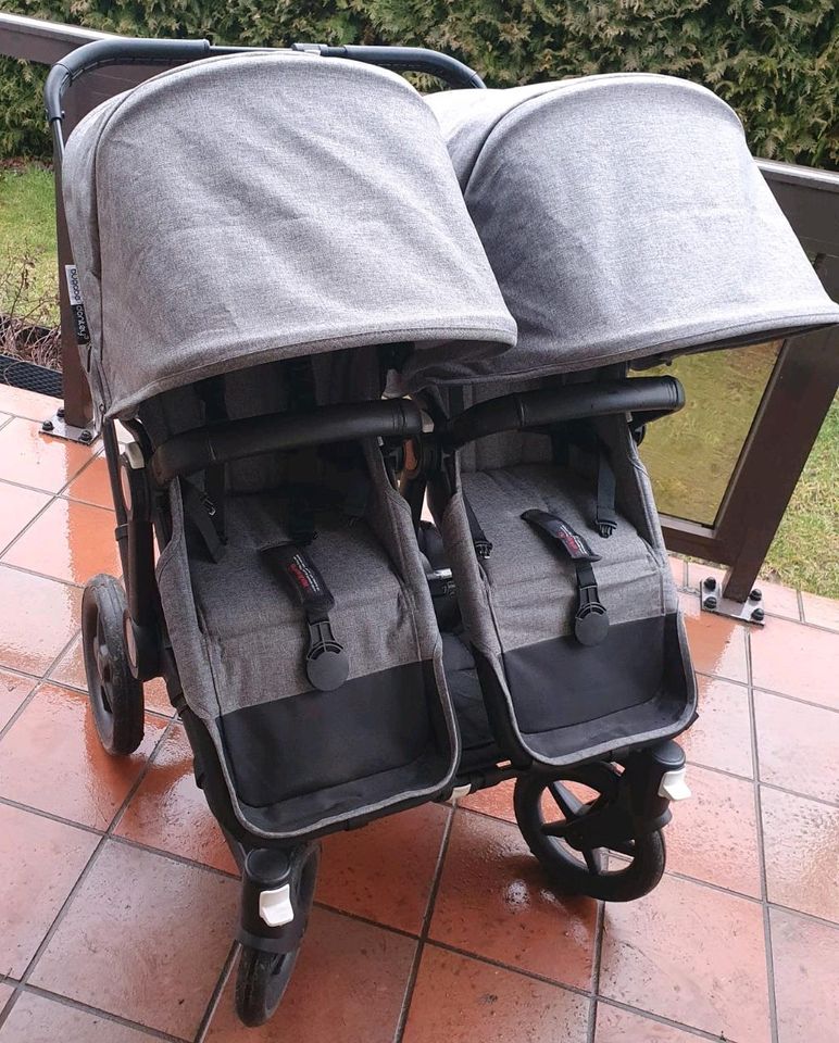 Bugaboo Donkey 3 Geschwisterkinderwagen Grau Melange schwarz in Kremmen