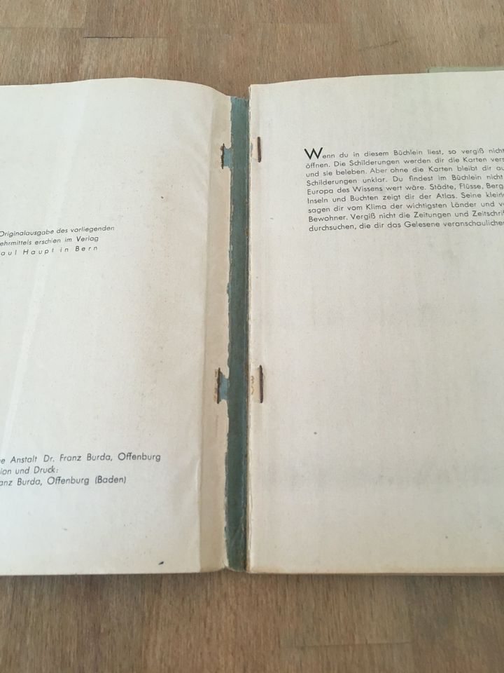 2x Lehrbuch der Erdkunde Europa Biologie Pflanzenkunde 1947 1948 in Pirmasens