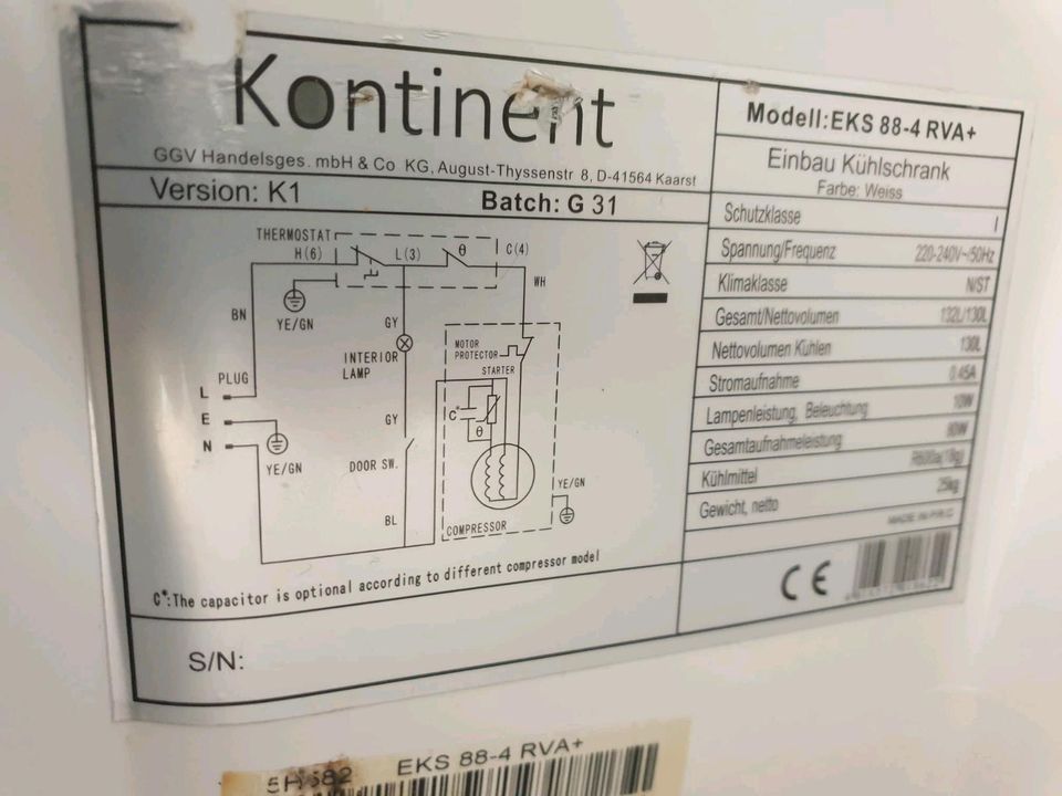 Kontinent Kühlschrank kompakt in Augsburg