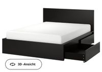 Malm Ikea Bett mit zwei Schubladen  140 *200 cm mit Rückwand Baden-Württemberg - Mannheim Vorschau