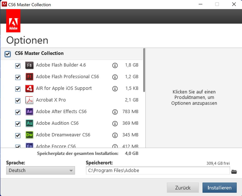 Adobe CS6 Master Collection - Windows inkl. Transfer in Ravensburg