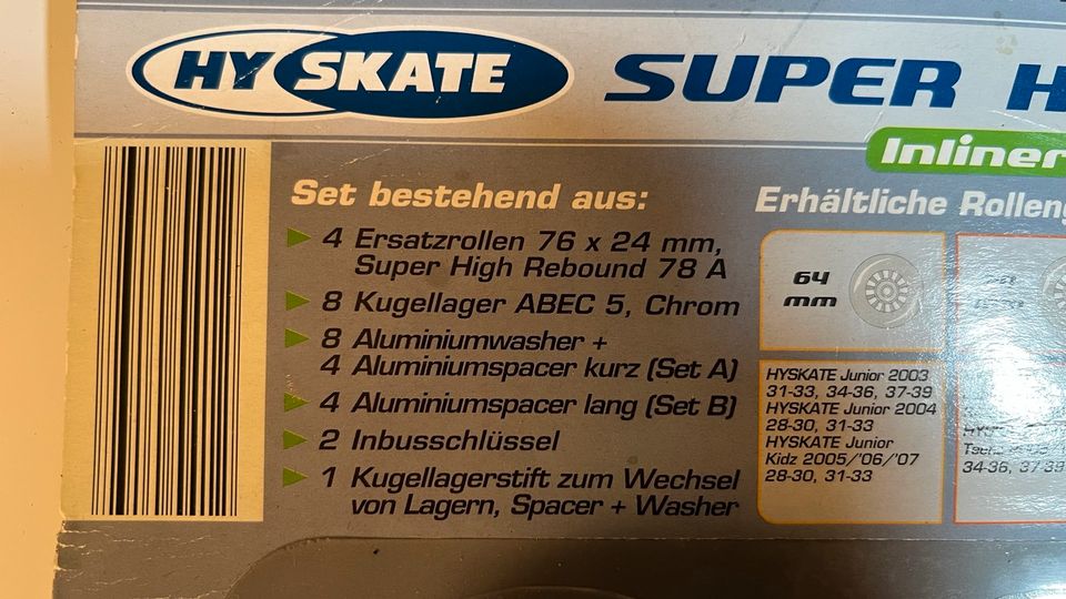 HYSKATE Super High Rebound 4,  Inliner-Ersatzteil-Set 76 mm in Ulm