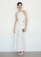 Stradivarius | Wunderschöner Jumpsuit Einteiler Leinen | Creme Hessen - Wiesbaden Vorschau