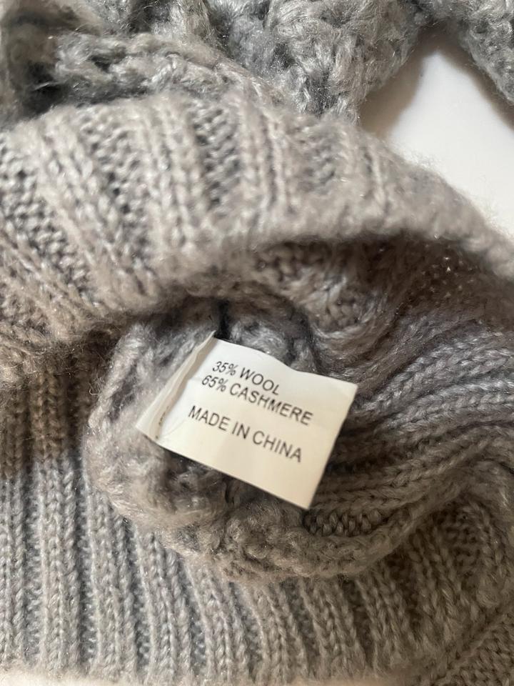 Cashmere Kaschmir Wolle 100% Strickjacke Grau S-M 36/38 in München