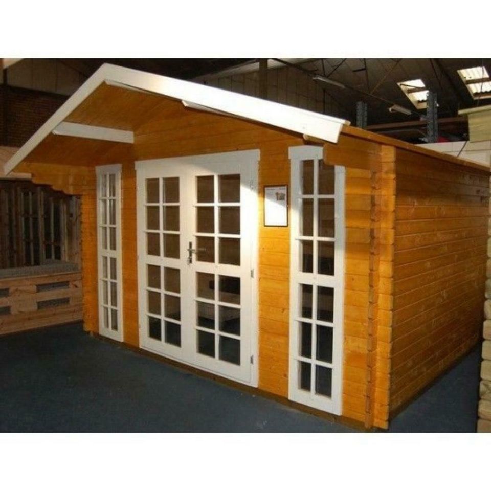 Gartenhaus Blockhaus Gerätehaus Holz 390x390cm, 40 mm, 403939 in Versmold