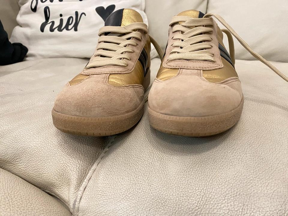 Gabor Damen Sneakers Gold/schwarz/beige aktuelle Kollektion in St. Leon-Rot